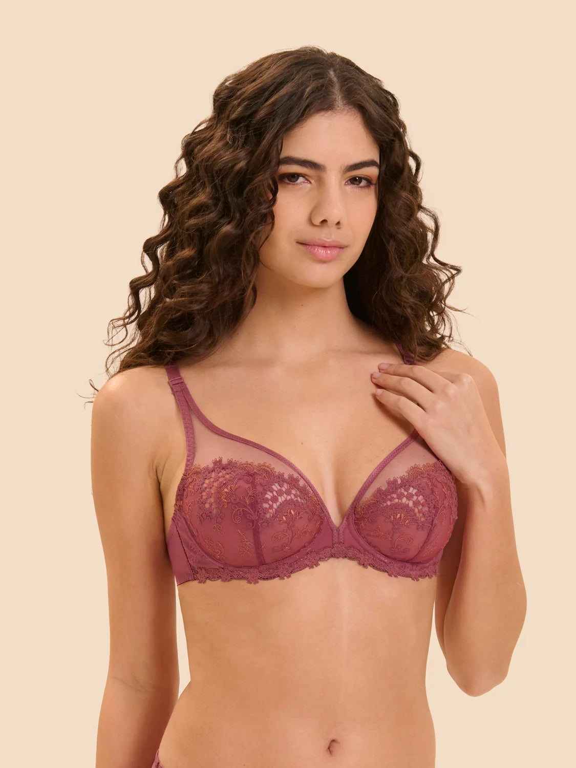 Wish Full Cup Plunge In Santal Pink - Simone Perele