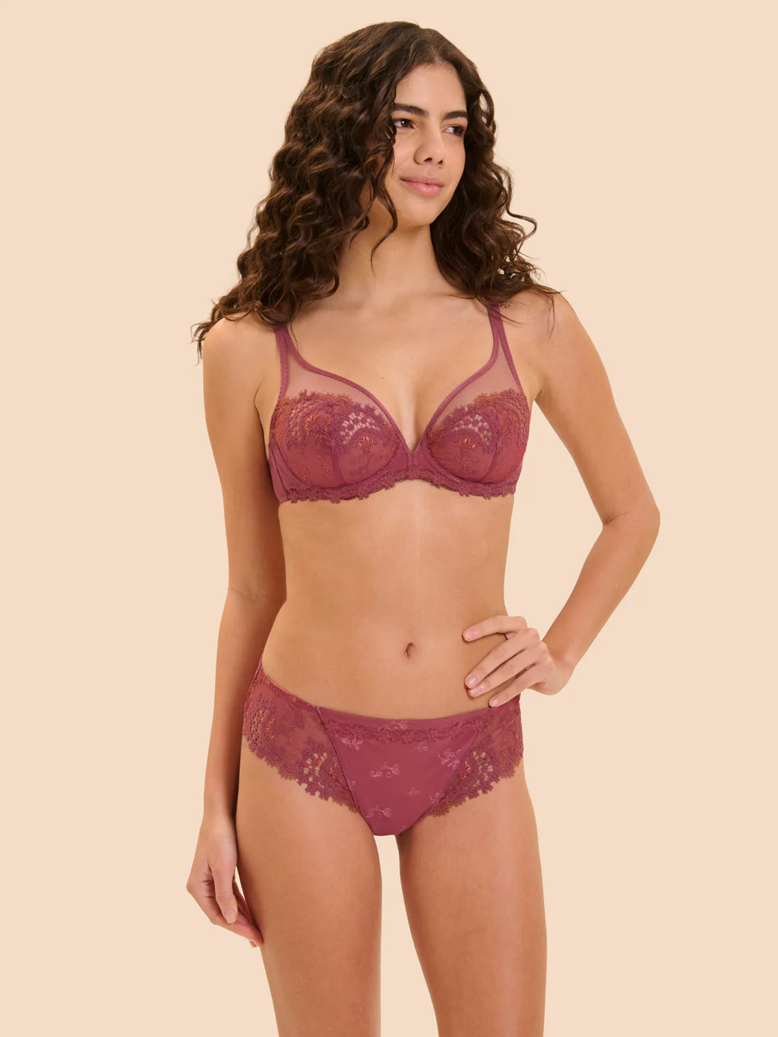 Wish Full Cup Plunge In Santal Pink - Simone Perele