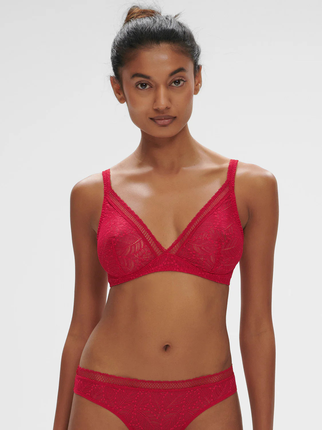 Comete Wireless Bra In Ruby Pink - Simone Perele