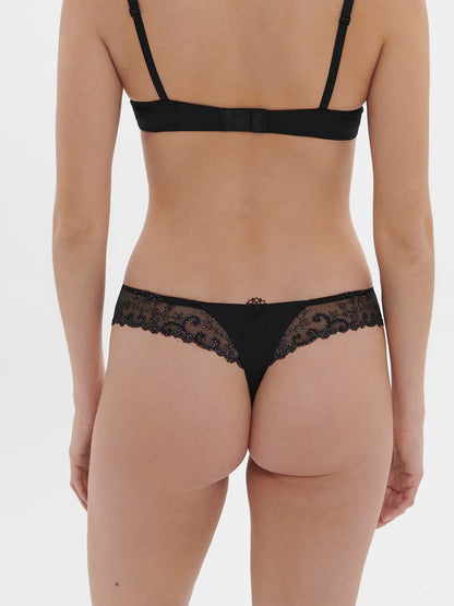 Delice Thong In Noir Gem - Simone Perele