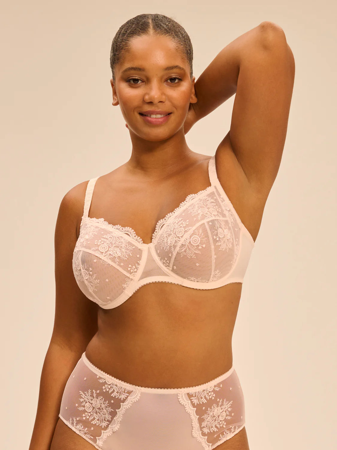 Intrigue Full Cup Support Bra In Sakura Pink - Simone Perele
