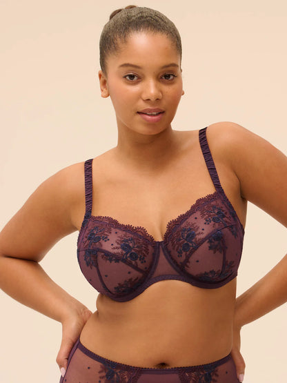 Intrigue Full Cup Support Bra In Fig - Simone Perele
