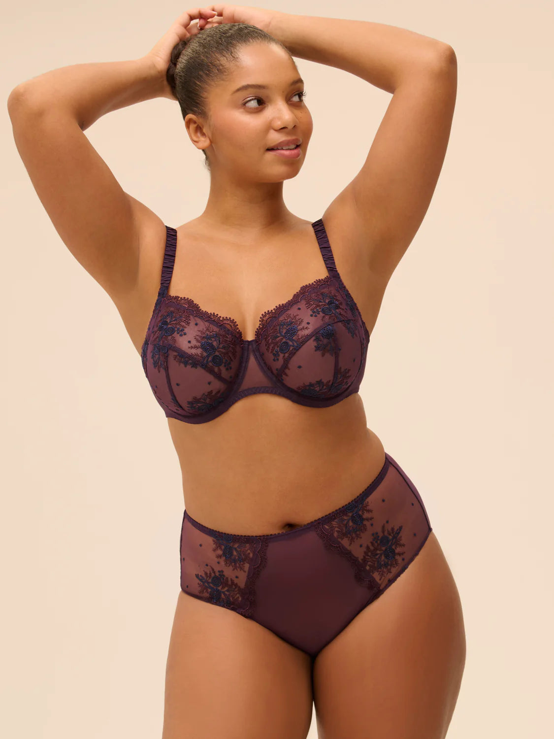 Intrigue Full Cup Support Bra In Fig - Simone Perele