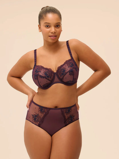 Intrigue Full Cup Support Bra In Fig - Simone Perele
