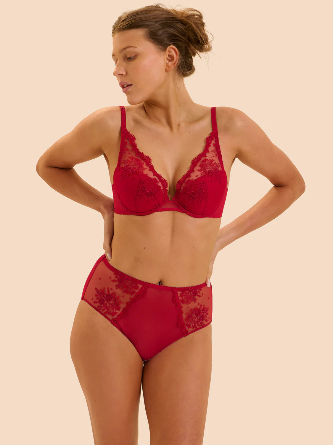 Intrigue Retro Brief In Opera Red - Simone Perele