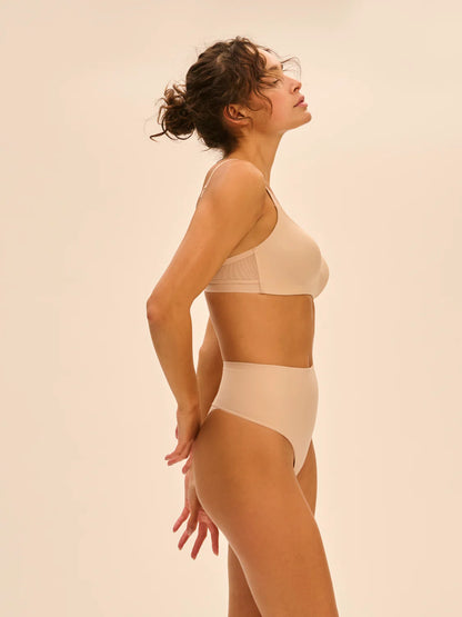 Story High Waist Shaper Thong in Peau Rosee - Simone Perele