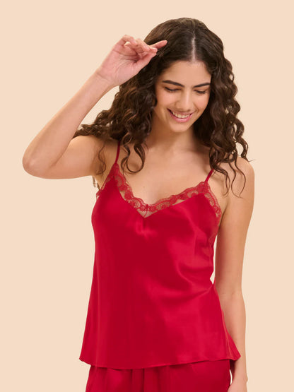 Love Me Top with Embroidery in Opera Red - Simone Perele