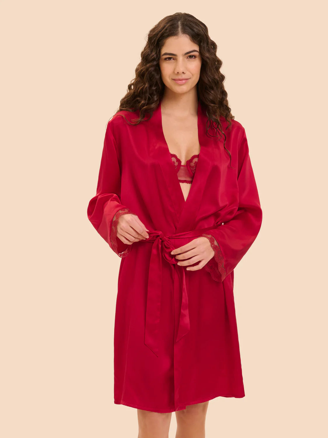 Love Me Kimono in Opera Red - Simone Perele