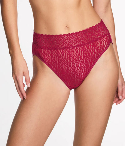 High Bar Hi Cut Brief in Red Plum - Wacoal