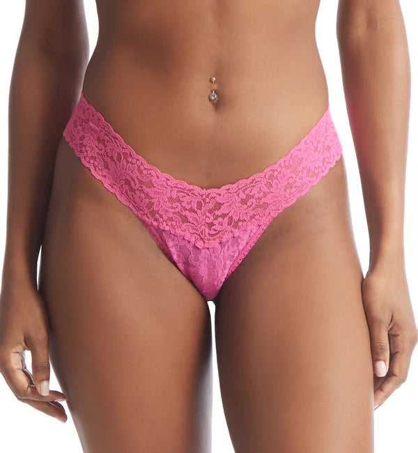 3 Low Rise Thongs in Sweet Tart, Tangelo Orange, and Twilight Purple - Hanky Panky