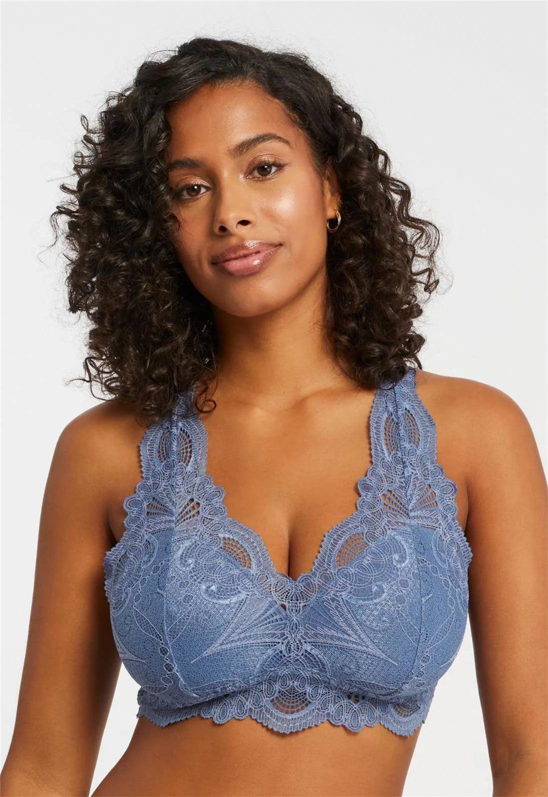 Belle Époque Full Lace T-Back Bralette In Velvet Morning - Fleurt