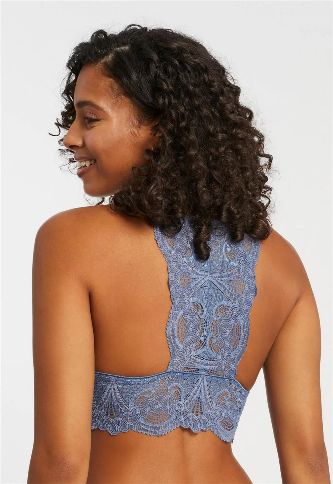 Belle Époque Full Lace T-Back Bralette In Velvet Morning - Fleurt