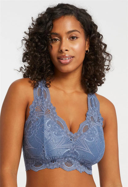 Belle Époque Full Lace T-Back Bralette In Velvet Morning - Fleurt