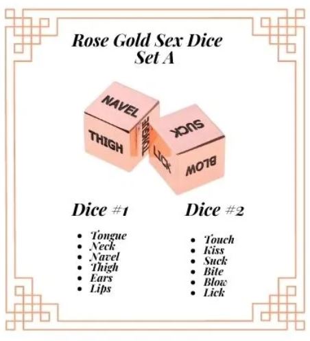 Sex Dice In Rose Gold - Pink Elephant