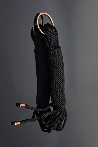 Silky Black Bondage Rope - Coquette