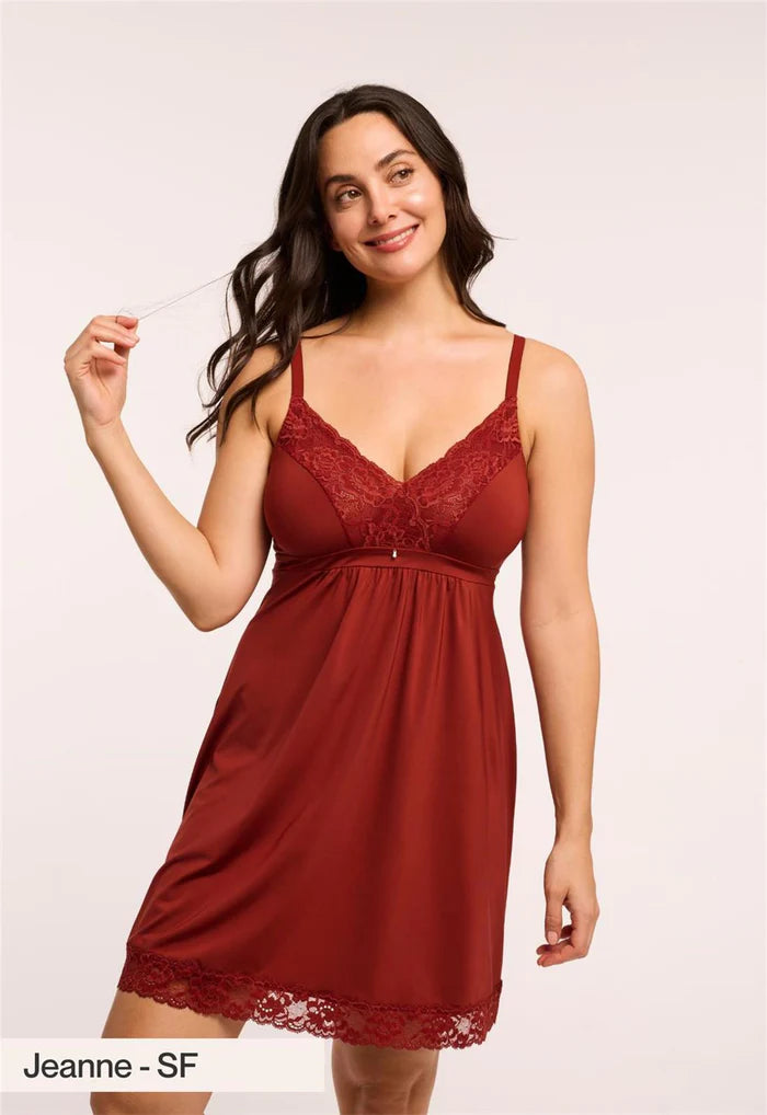Full Bust Support Chemise In Chili - Montelle