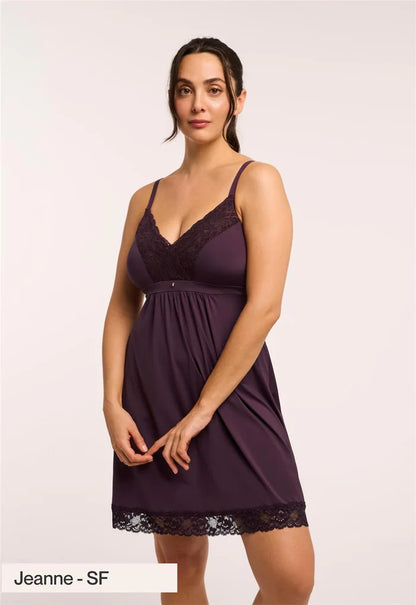 Full Bust Support Chemise In Vino - Montelle