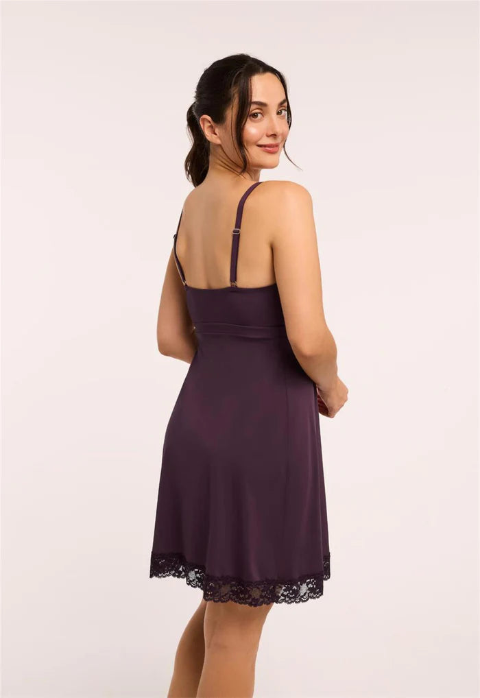 Full Bust Support Chemise In Vino - Montelle