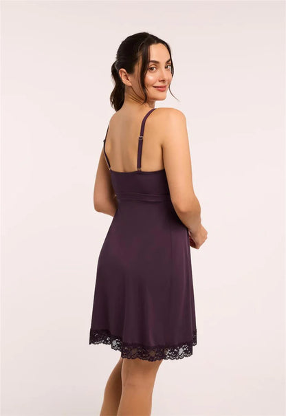 Full Bust Support Chemise In Vino - Montelle