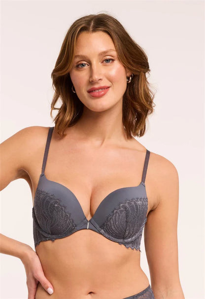 Lights Out Prodigy Bra In Magnet/Silver - Montelle