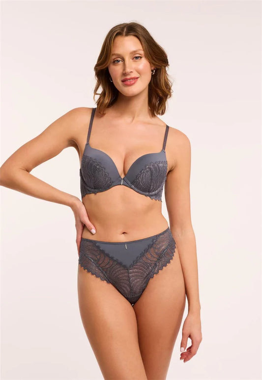 Lights Out Thong In Magnet/Silver - Montelle