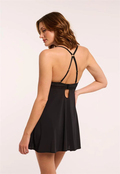 Temptation Chemise Set In Black/Sand - Montelle