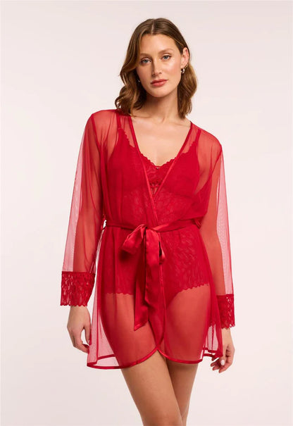 Lacy Cover-up in Sweet Red - Montelle
