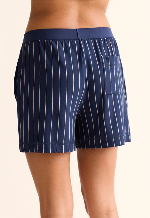 Boyfriend Boxer Short In Ink/Praline Stripe - Fleurt