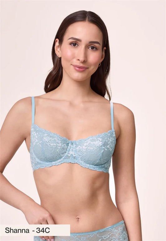 Flirt Demi Lace Bra In Dewdrop/Chantilly - Montelle