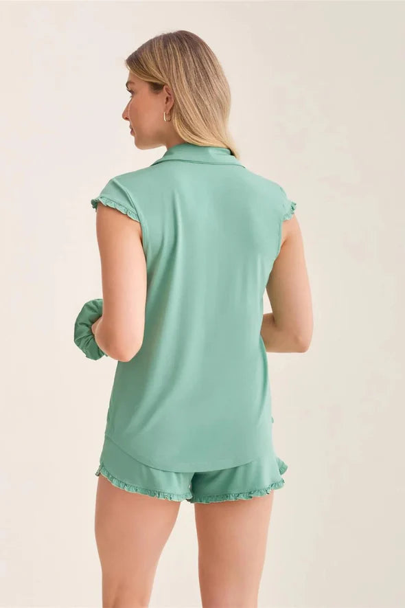 Shortie PJ Set In Agave Green - Fleurt