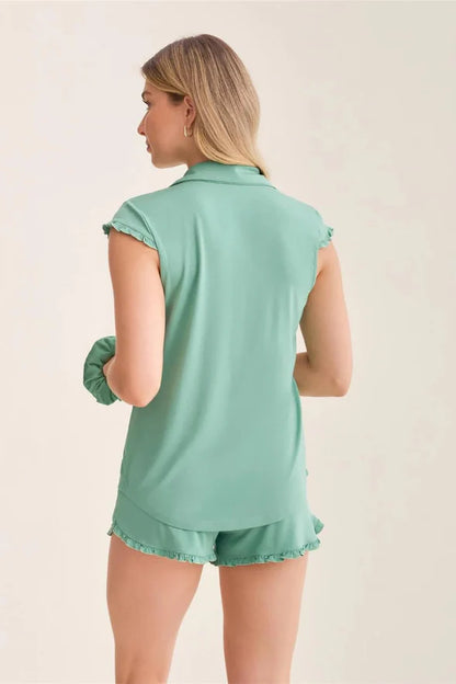Shortie PJ Set In Agave Green - Fleurt