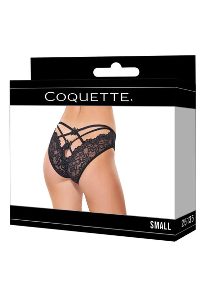 Pinstripe Mesh with Scallop Lace Panty - Coquette