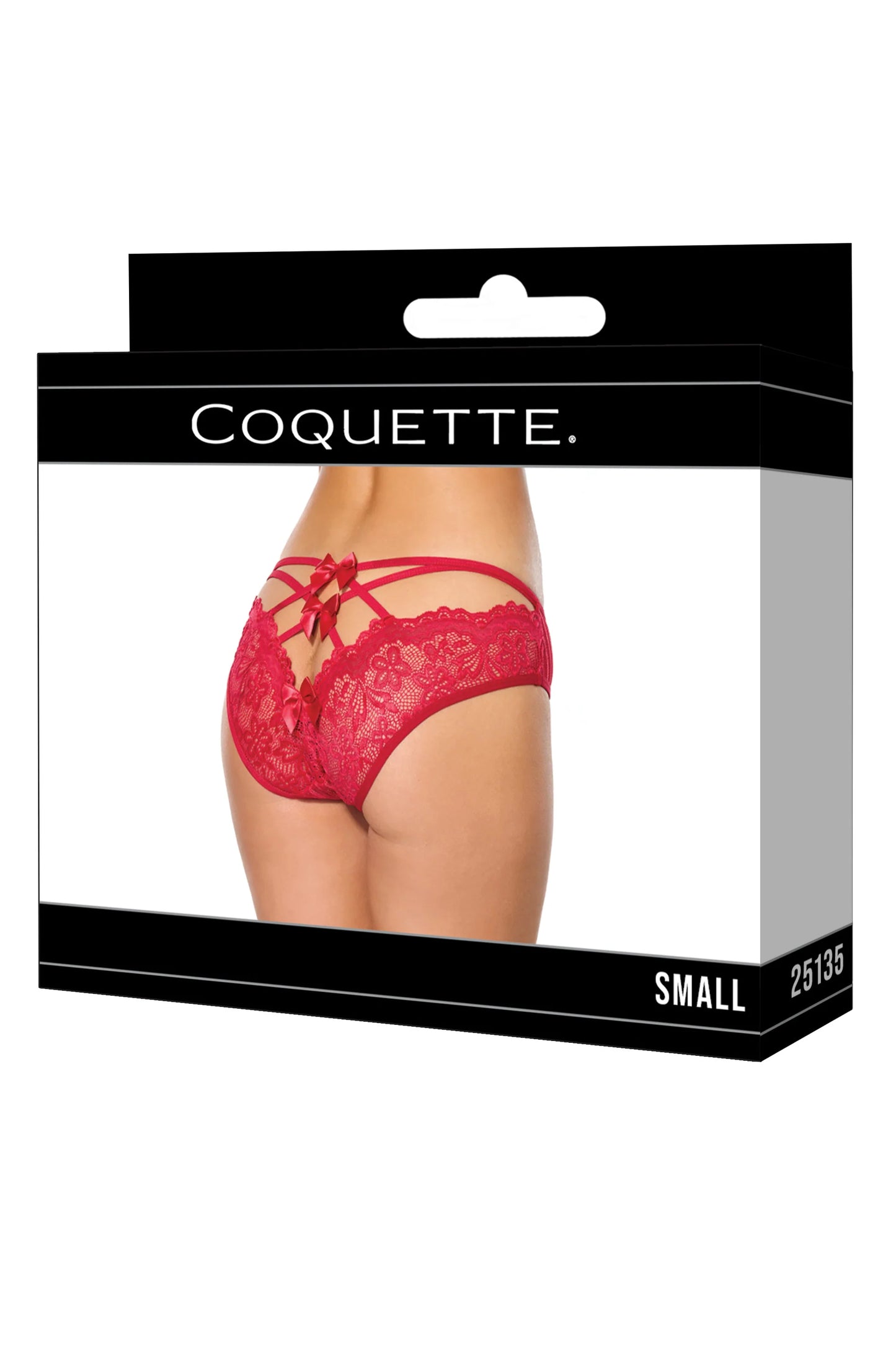 Pinstripe Mesh with Scallop Lace Panty - Coquette