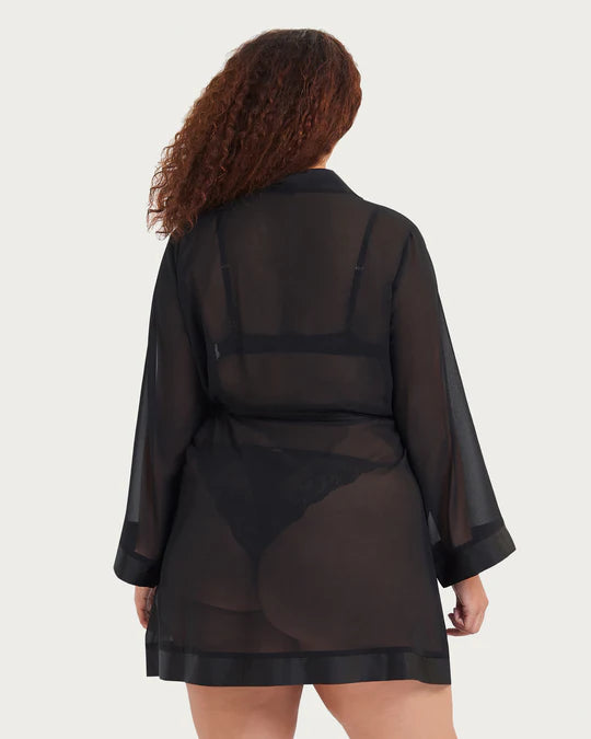 Chiffon Kimono In Black - Bluebella