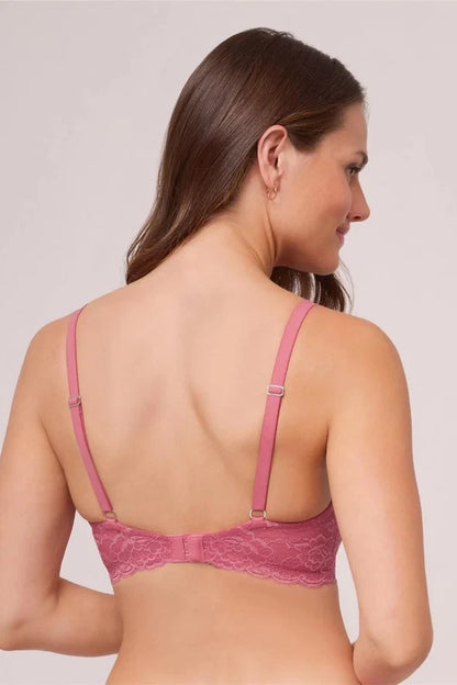 Flirt Demi Lace Bra In Lipstick - Montelle