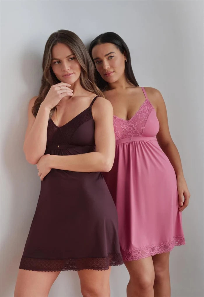 Full Bust Support Chemise In Fudge - Montelle