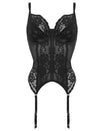 Fleur Non Padded Underwire Balcony Basque In Black - Pour Moi | BraTopia