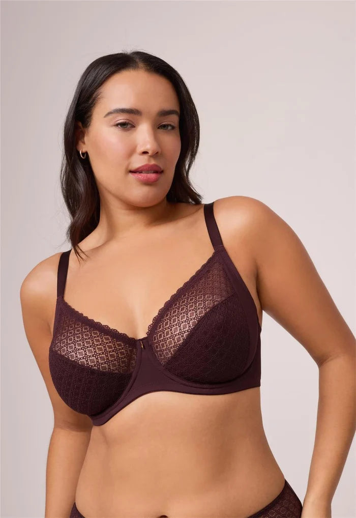 Muse Full Cup Lace Bra In Fudge - Montelle