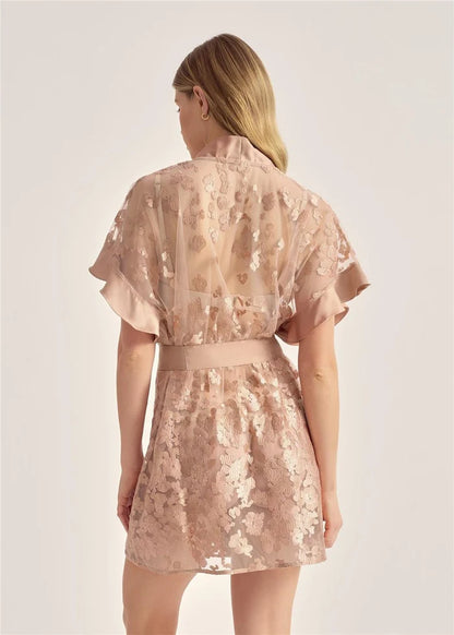 Golden Hour Cover Up In Rose Gold - Rya