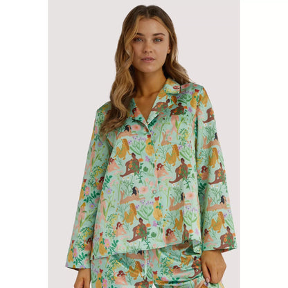 Bodil Jane Recycled Satin Long Sleeve Top - Playful Promises