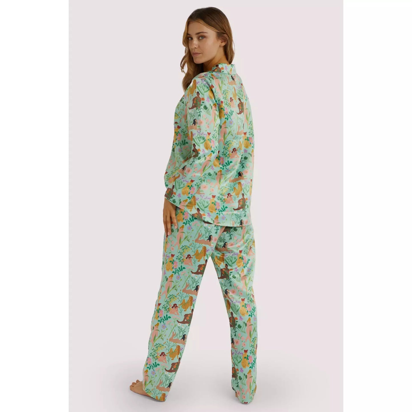 Bodil Jane Recycled Satin Long Sleeve Top - Playful Promises