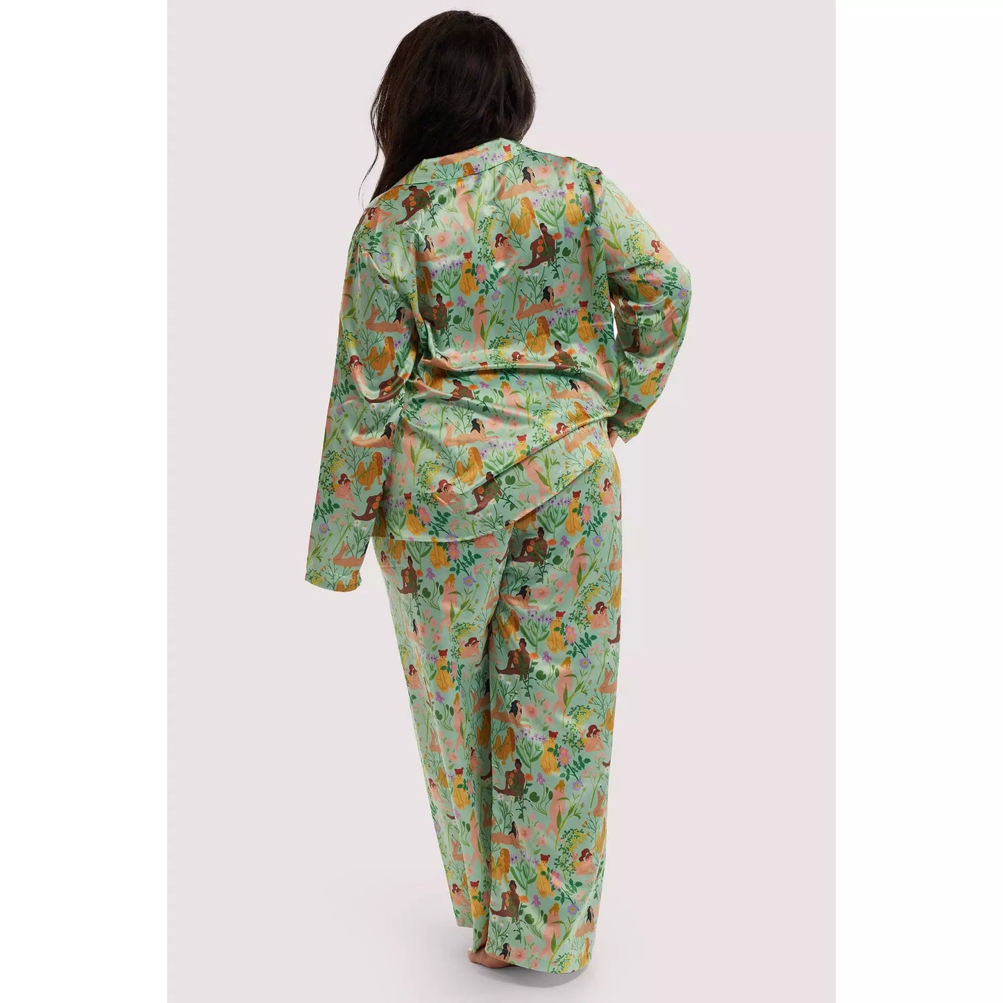 Bodil Jane Recycled Satin Long Sleeve Top - Playful Promises