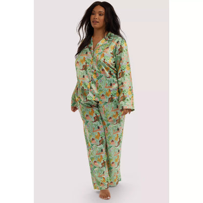 Bodil Jane Recycled Satin Long Sleeve Top - Playful Promises