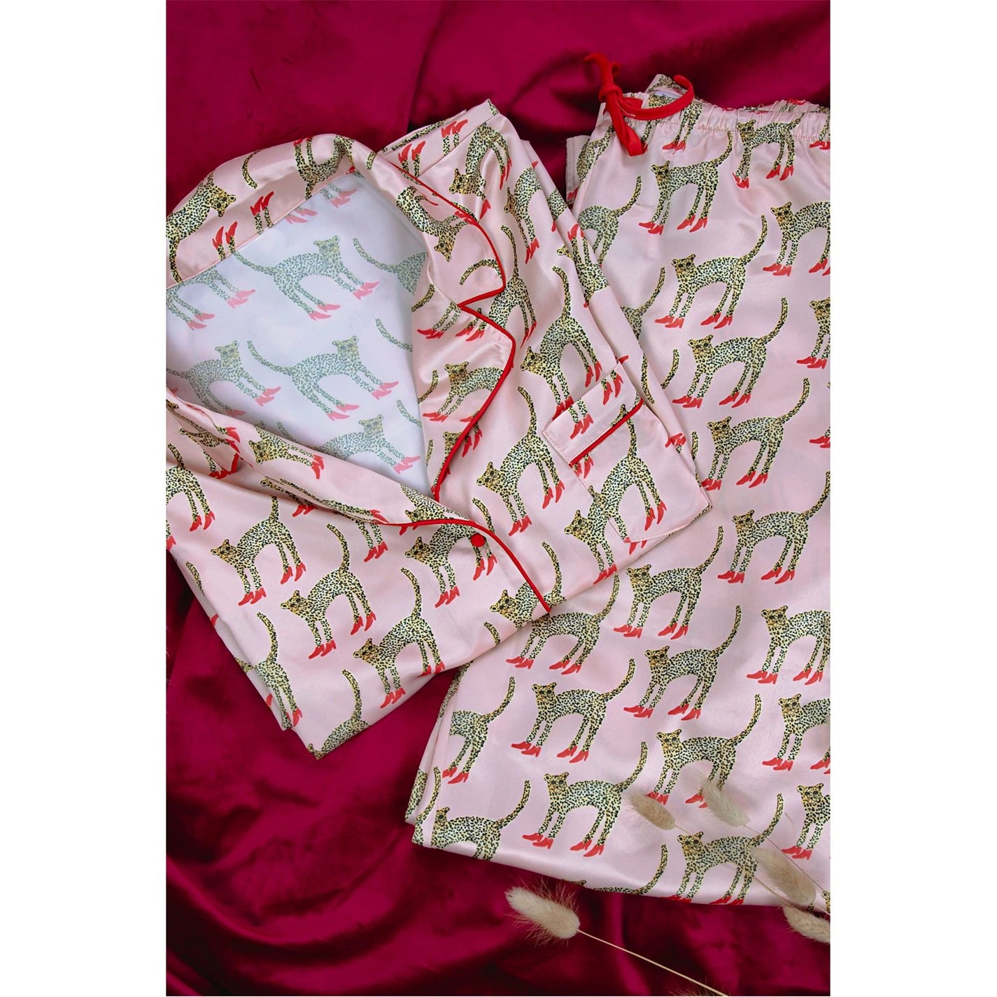 Bouffants Recycled Satin Long Sleeve Top - Playful Promises