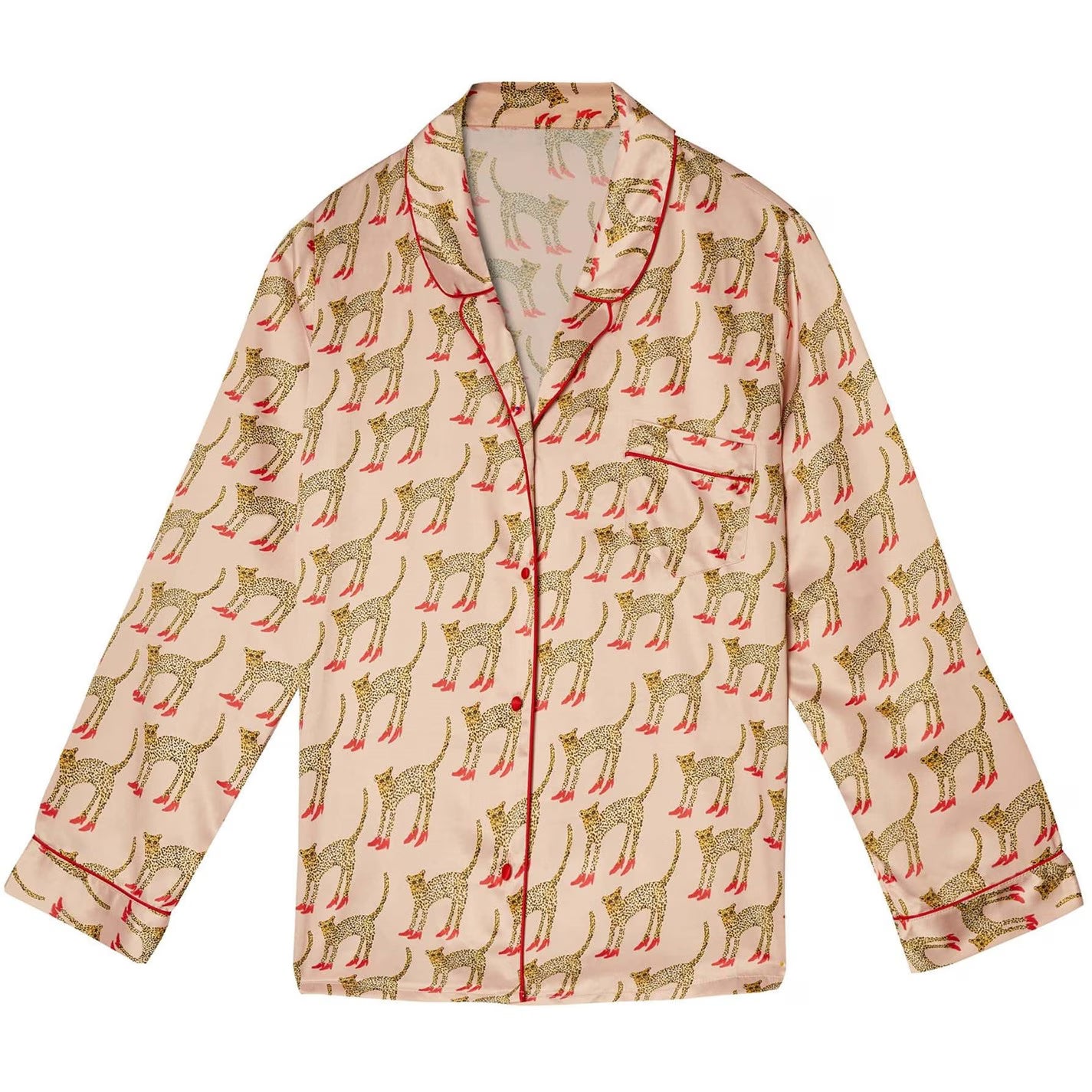 Bouffants Recycled Satin Long Sleeve Top - Playful Promises