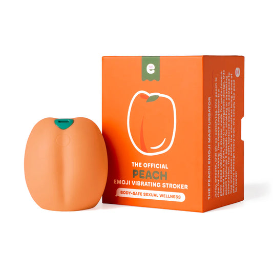 Peach Emoji Vibrating Stroker - Emojibator