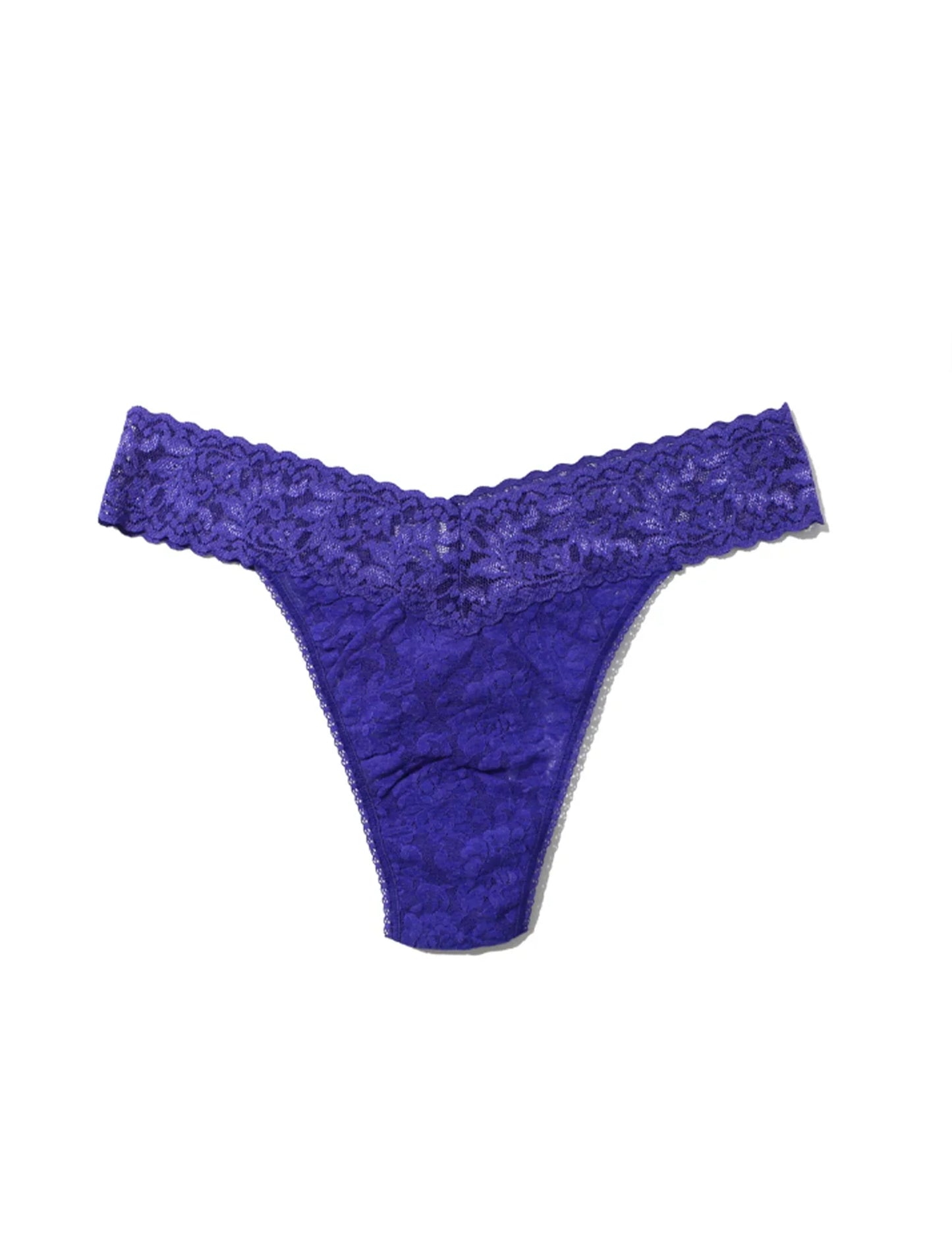 Original Rise Signature Lace Thong In in Violets Are Blue - Hanky Panky