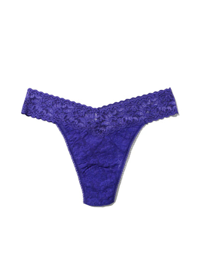 Original Rise Signature Lace Thong In in Violets Are Blue - Hanky Panky