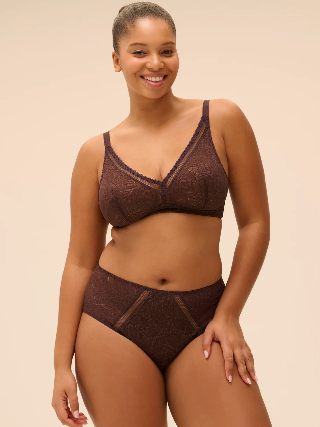 Comete Wireless Bra In Dark Brown - Simone Perele