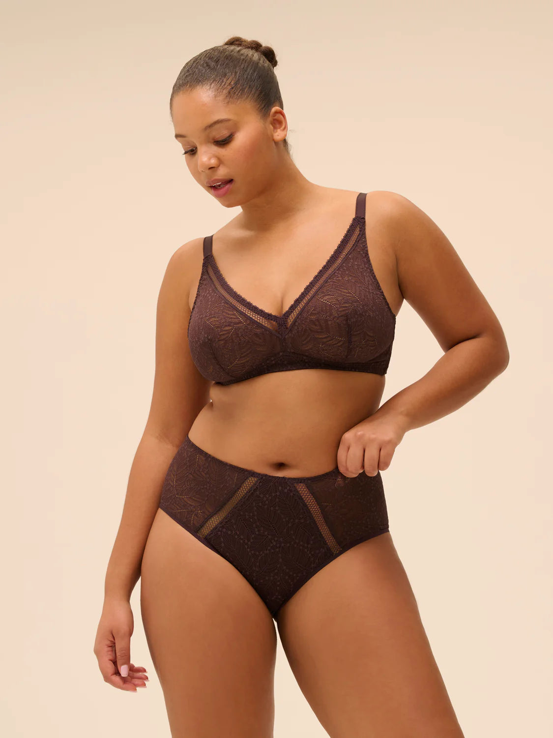Comete Wireless Bra In Dark Brown - Simone Perele